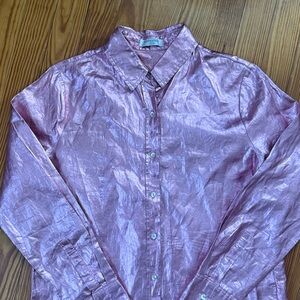 Lanhtropy SAN MARINO METALLIC LINEN SHIRT - PINK - Medium